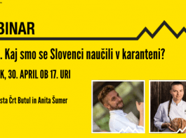 THE WEBINAR: Hrana. Kaj smo se Slovenci naučili v karanteni?