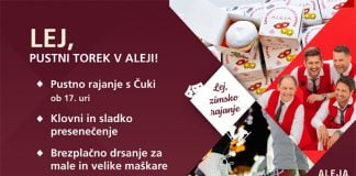 V ALEJO na Čuke, brezplačne krofe in drsanje 2022