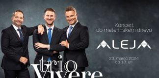 Lej, mama, čudovit koncert Tria Vivere v ALEJI