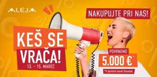 Keš se vrača – ALEJA in Citypark bosta podelila kar 10.000 € DESETAKOV