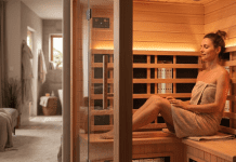 Infrardeče savne za dom – regeneracija vsakdan Infrardeča savna Sanotechnik z leseno oblogo