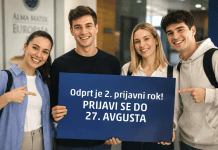 Drugi prijavni rok na Alma Mater: še je čas za vpis Drugi prijavni rok na Univerzi Alma Mater Europaea