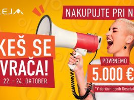 Pred krompirjevimi počitnicami bosta ALEJA in Citypark skupaj podelila za kar 10.000 evrov DESETAKOV