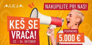 Pred krompirjevimi počitnicami bosta ALEJA in Citypark skupaj podelila za kar 10.000 evrov DESETAKOV
