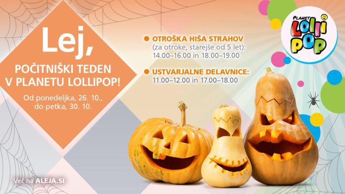 Otroška hiša strahov in ustvarjalne delavnice v Planetu Lollipop
